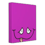 funny tongue out face purple notebook 3 ring binder from Zazzle.