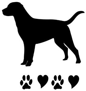 Labrador Retriever Dog Lover Black Lab Paws and Hearts ...