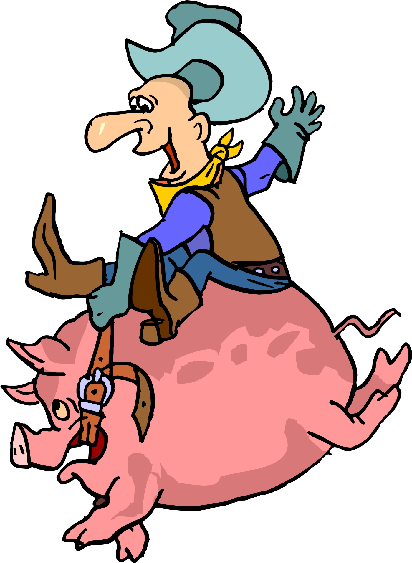 Riding Pig Cartoon - ClipArt Best