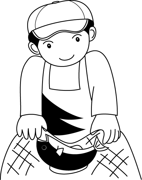 working person(monochrome)-free food clipart-illpop com