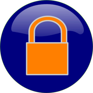 Orange Padlock clip art - vector clip art online, royalty free ...