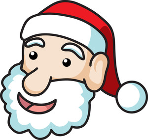 Free Santa Clip Art Image - Clipart Illustration of a Santa Face