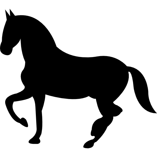 Dancing black horse shape of side view - Free animals icons