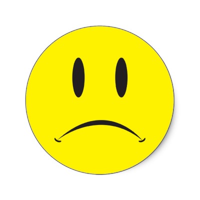 Unhappy face clipart