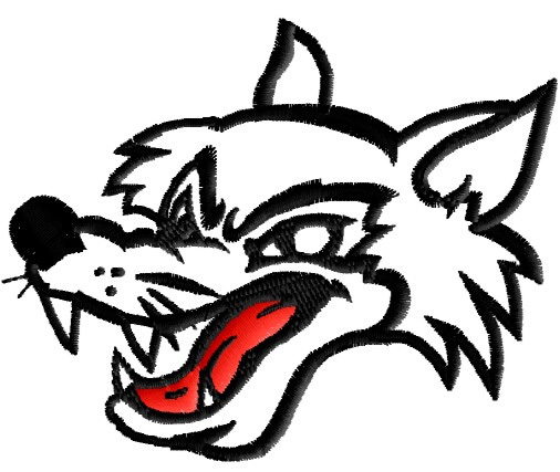 Animals(King Graphics) Embroidery Design: Wolf Face Outline from ...