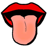 Mouth and tongue clipart