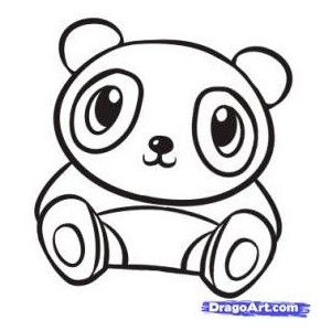 How to Draw a Cute Panda, Step by Step, forest animals, Anim ...