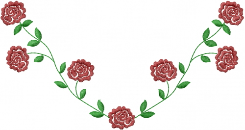 Plants(Machine Embroidery Designs) Embroidery Design: Rose Vine ...