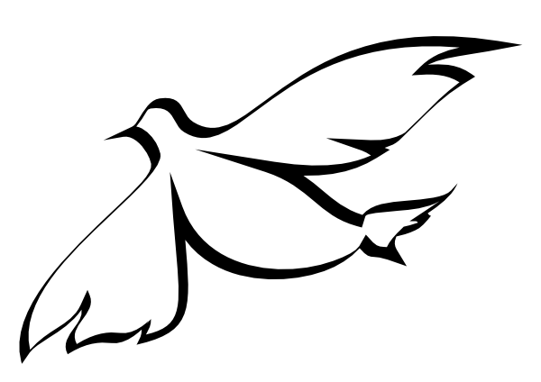 Holy Spirit Dove Clipart Black And White - Free ...