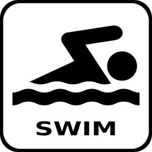 Olympic symbol for swimming clipart image #6767