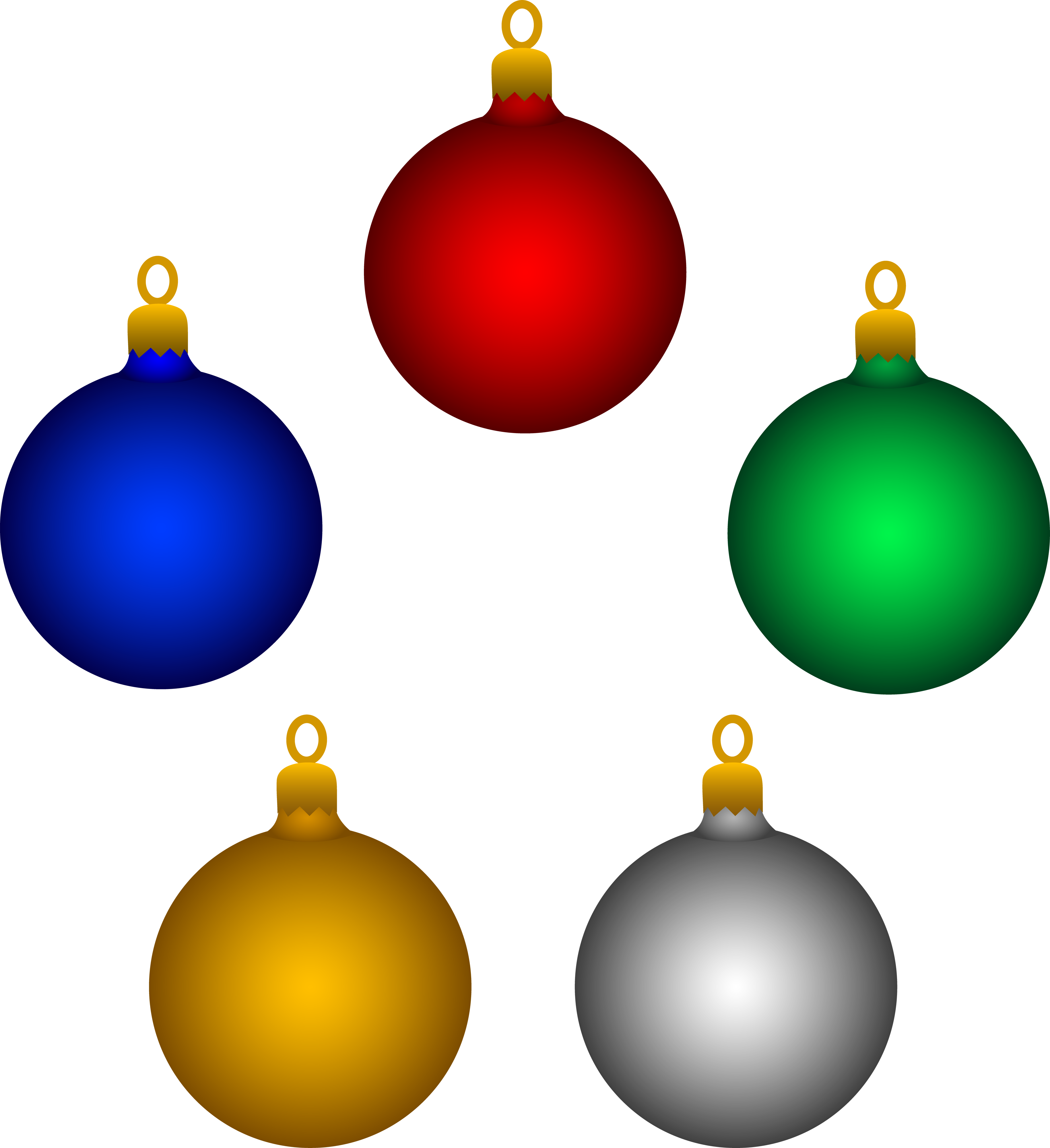 Christmas tree decorations clipart free