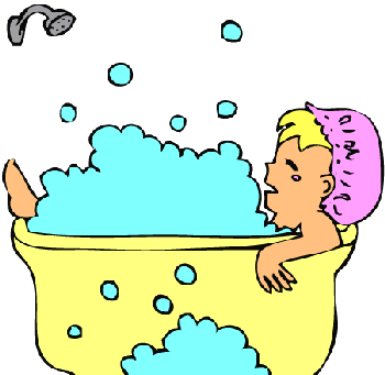 Clipart taking a shower