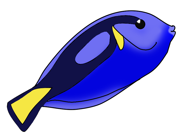 Blue fish clip art