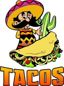 Tacos Taco Mexican Restaurant Concession Food Truck Decal 24&#034 ...