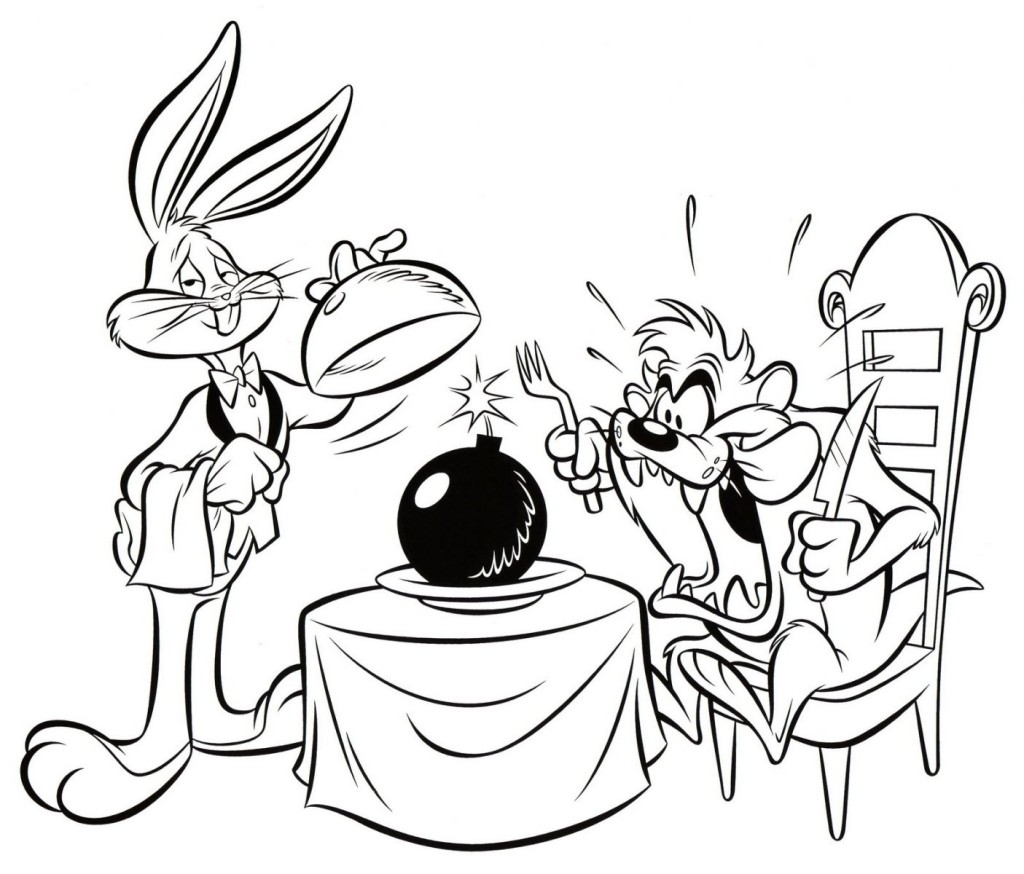 Looney Tunes Valentine Coloring Pages for Kids - gobel coloring page