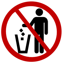 Dont throw garbage clipart