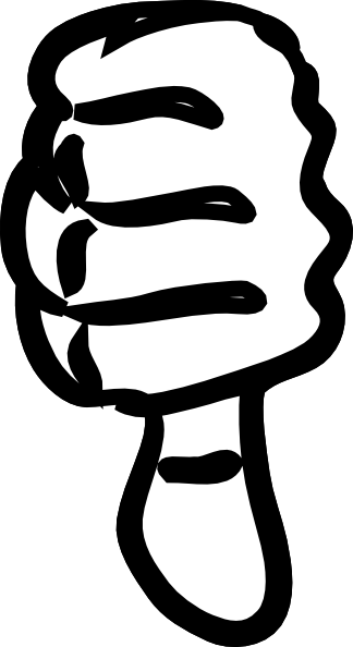 Black And White Thumbs Up Clipart