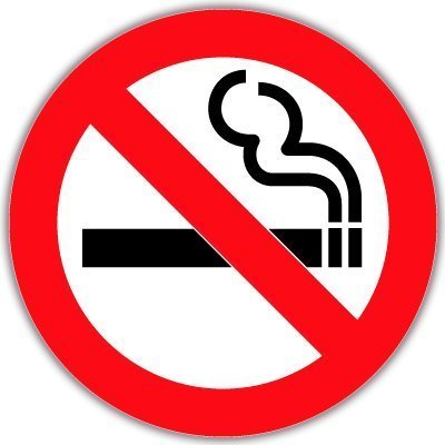 No Smoking Sign sticker decal 4" x 4"