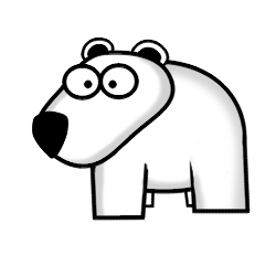 Drawing a cartoon polar bear