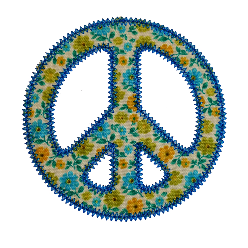 Big Dreams Embroidery: PEACE SIGN Machine Embroidery Applique ...