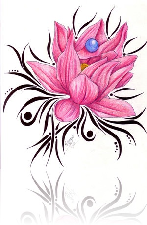 Flower Lotus Tattoo Stencil | Tattoobite.com