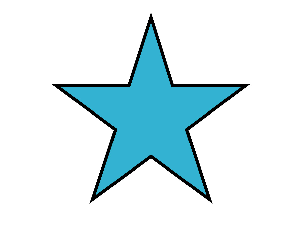 Blue Star Cartoon Clipart