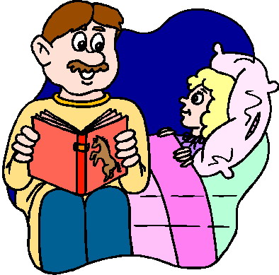 Reading at home clipart