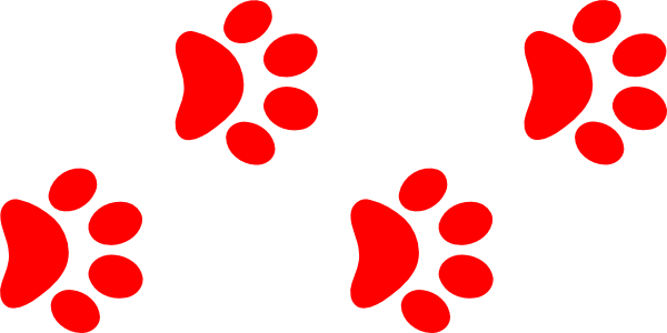 Red And Blue Pawprint - ClipArt Best