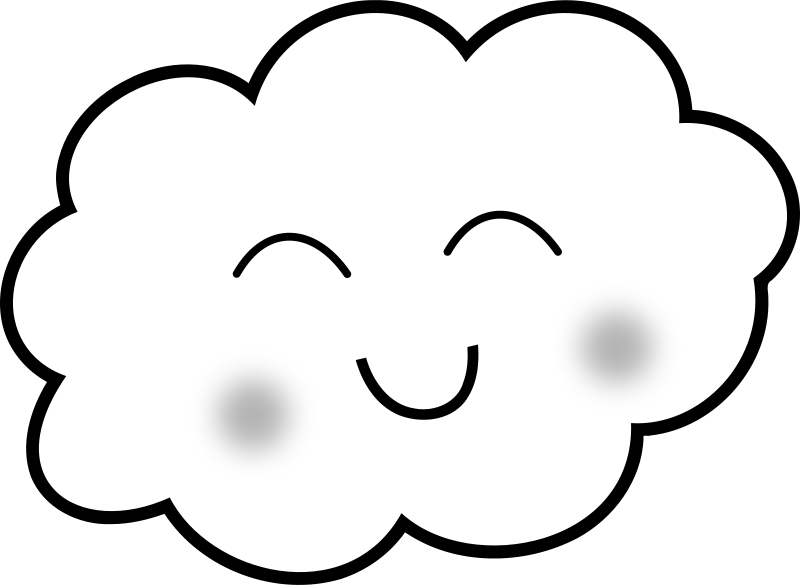 Free Clipart: Happy Cloud - Coloring Book | Objects
