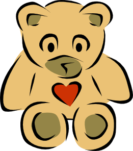 Teddy Bears With Hearts Clip Art - vector clip art ...