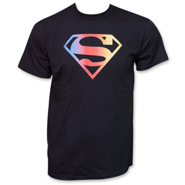 Superman Logo Gradient Rainbow T-Shirt | TeesForAll.