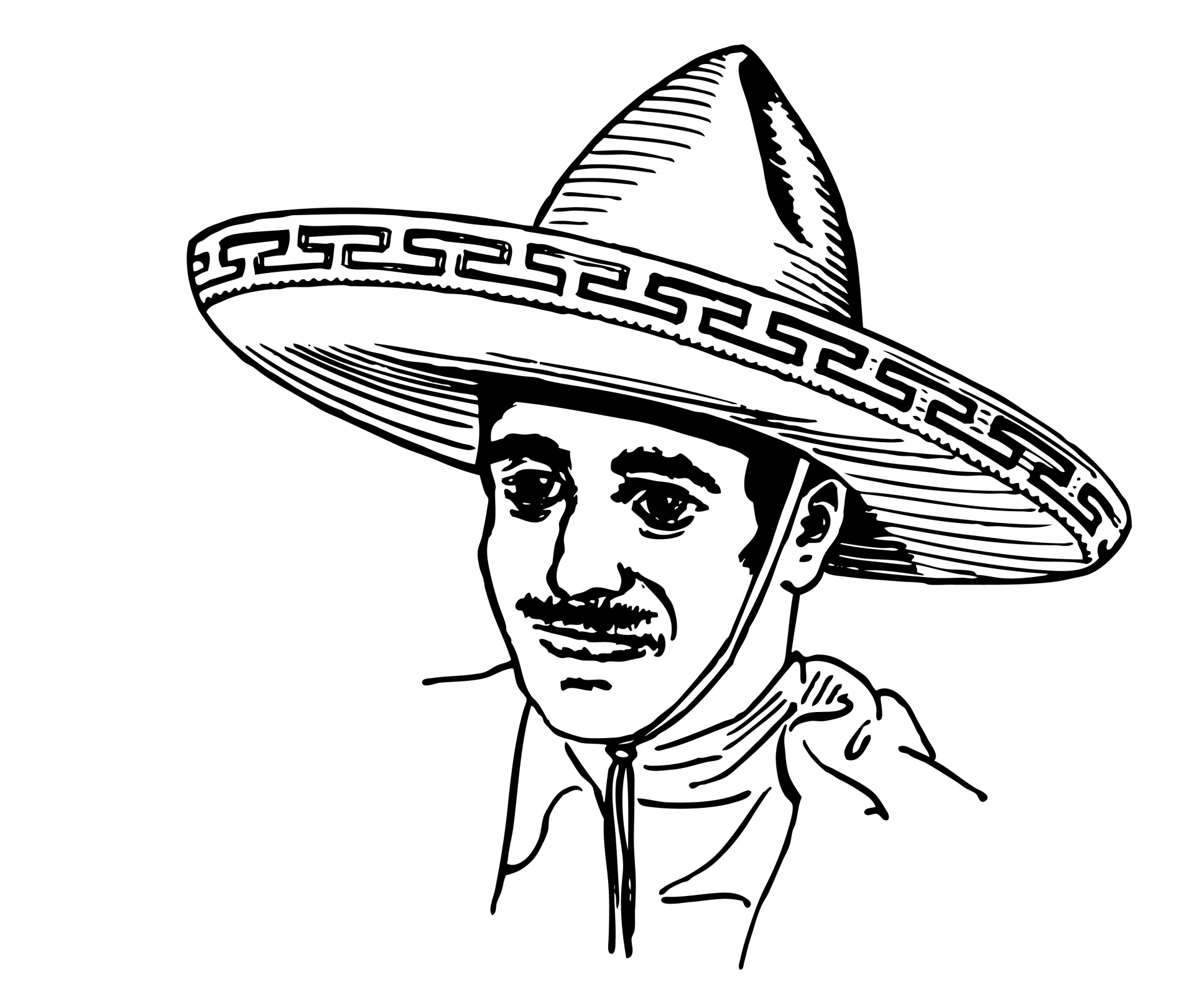 Mexican In Sombrero Clipart Free Stock Photo - Public Domain Pictures