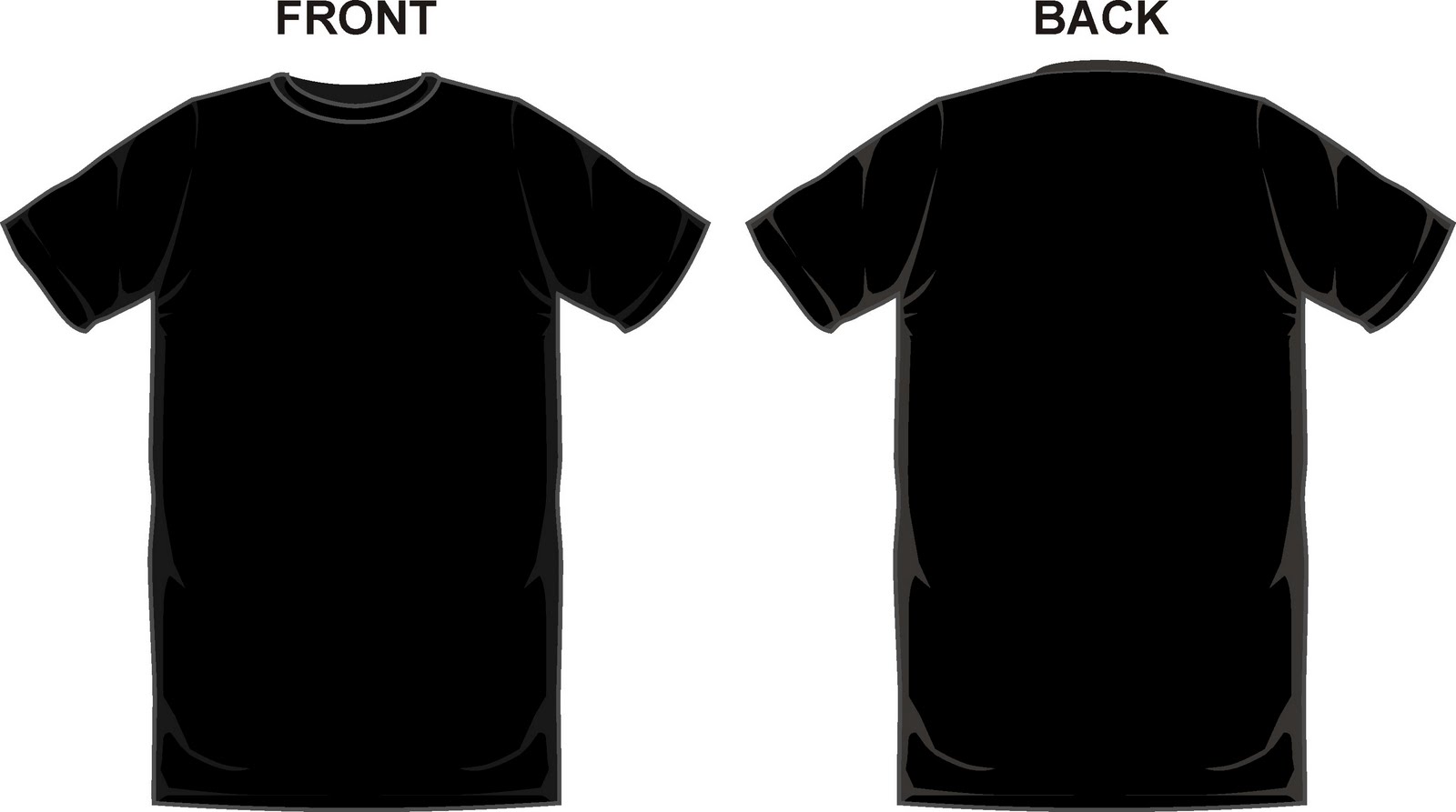 T Shirt Front And Back Template Clipart And Vector Collection 
