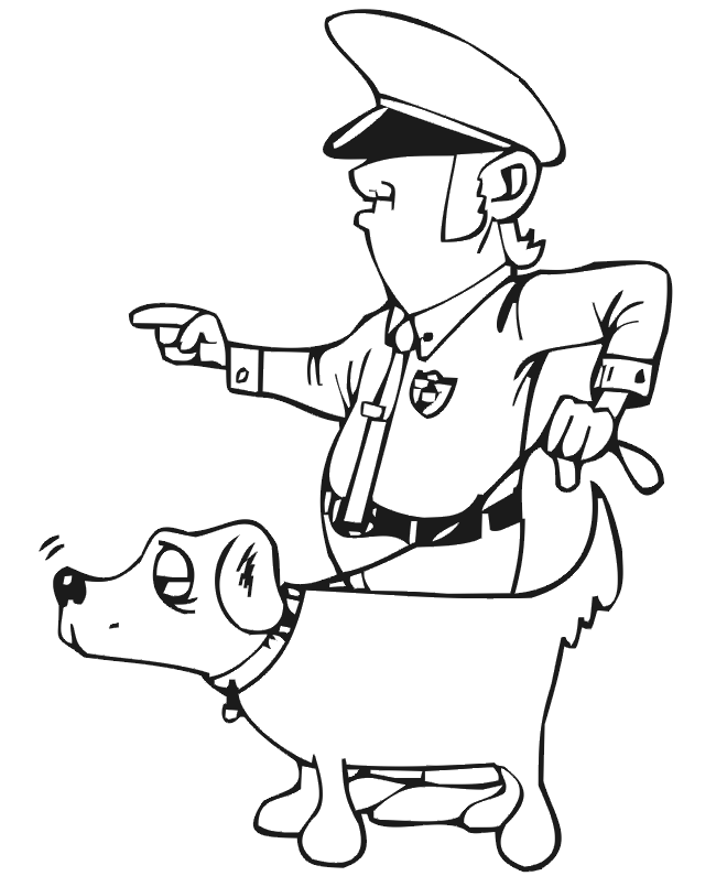Police Officer Coloring Pages For Kids - AZ Coloring Pages