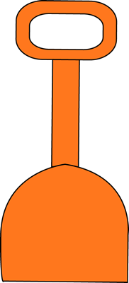 Orange Sand Shovel Clip Art - Orange Sand Shovel Image