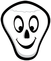 Skeleton skull clipart