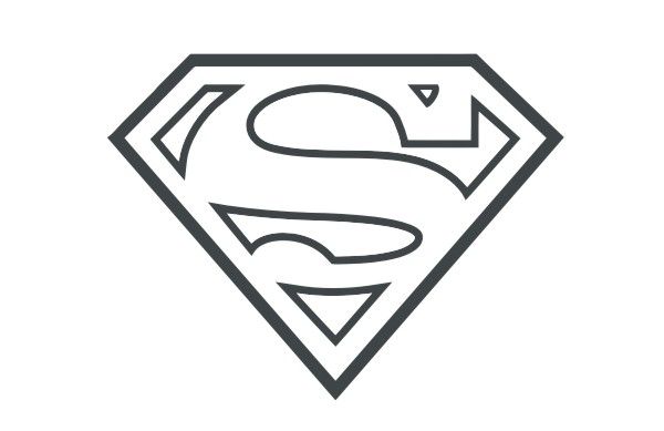 Superman Logo Outline - ClipArt Best