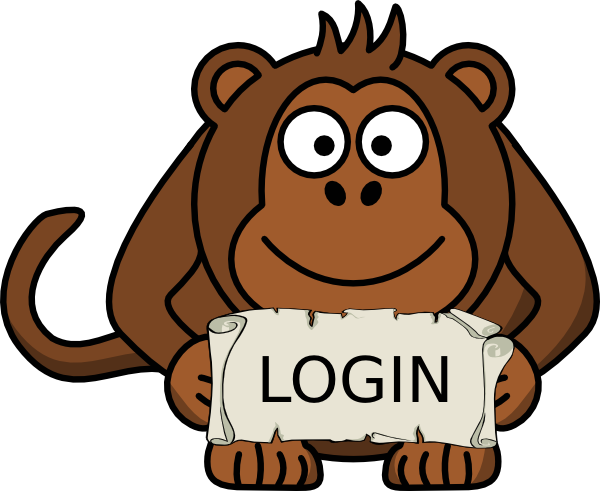 Monkey Login clip art - vector clip art online, royalty free ...