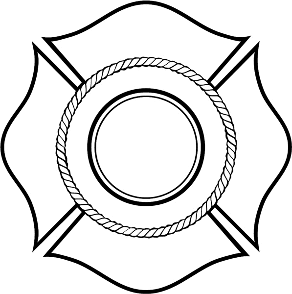 firefighter shield Colouring Pages