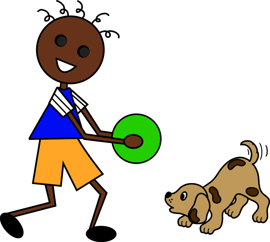 Clip Art Illustration of a Cartoon African American Boy Playing ...