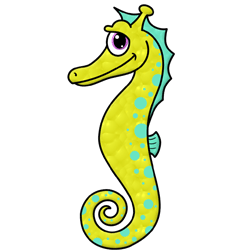 Cartoon Seahorse