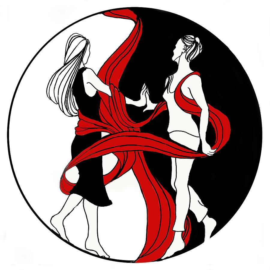 Women Dancing Drawing by Judith Jones - Women Dancing Fine Art ...