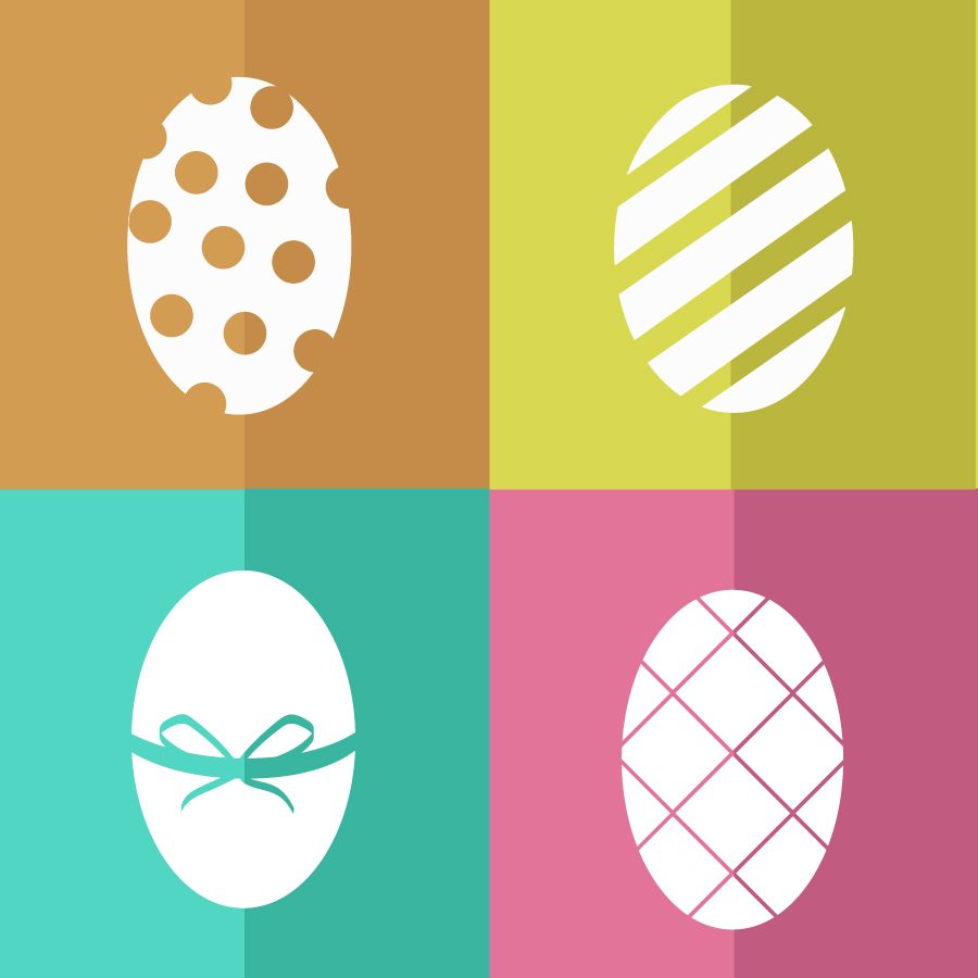 Silhouette Vector Easter Eggs Vector 01