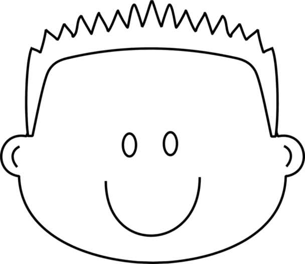 Boy Face Outline Clipart - Free to use Clip Art Resource