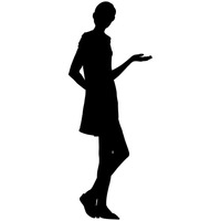 Businesswoman with briefcase silhouette Vector Image - 1463637 ...