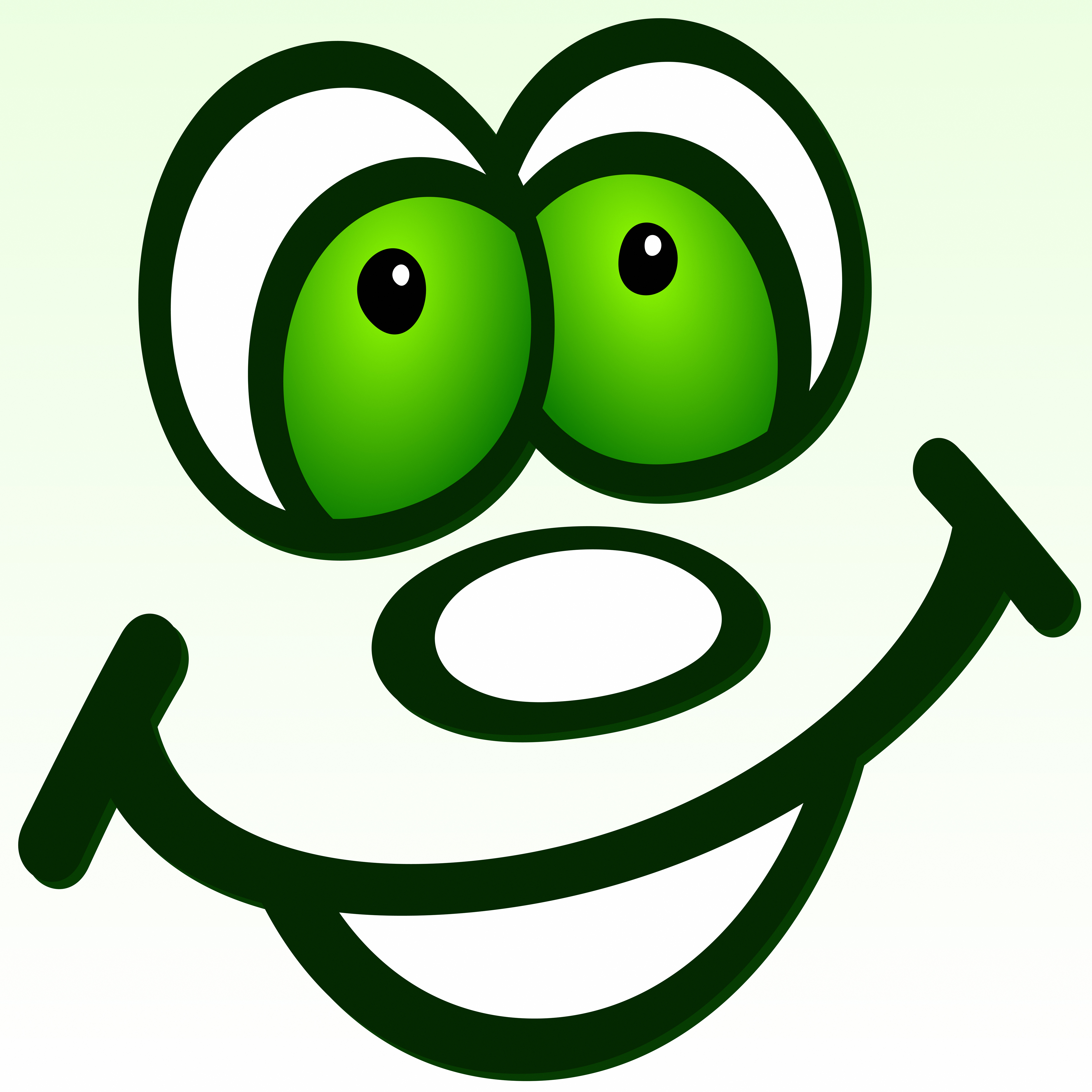 Google eyes with a smile clipart