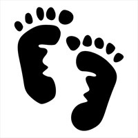 baby footprints glitter tattoo stencil