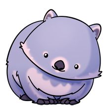 cartoon wombat