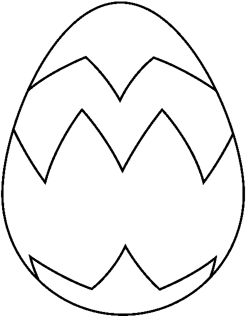 Easter Egg Black And White Clipart
