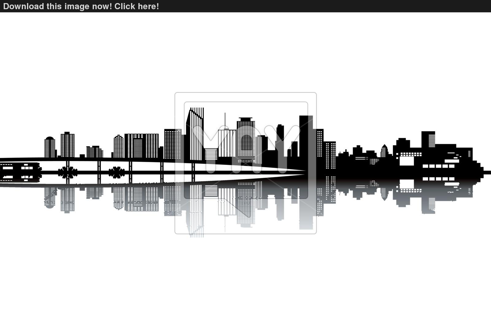 Miami skyline vector | YayImages.com
